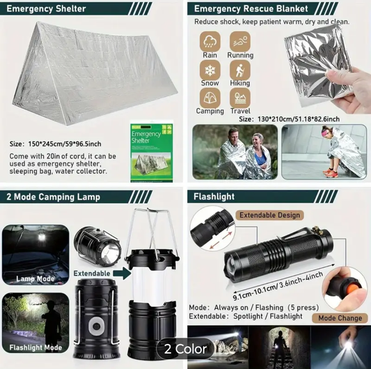 252 pcs Mountaineering Equipment Emergency tool kit